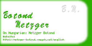 botond metzger business card